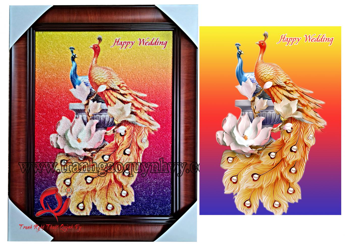 Đôi công ngũ sắc - 30 x 40
