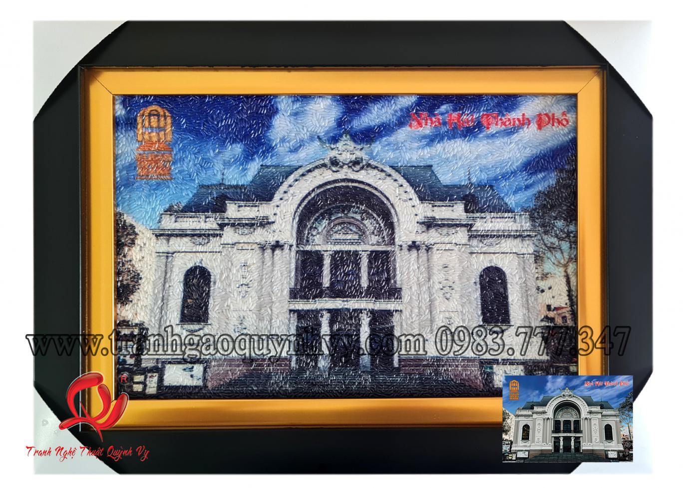 Tranh Nhà Hát TP - 20 x 30
