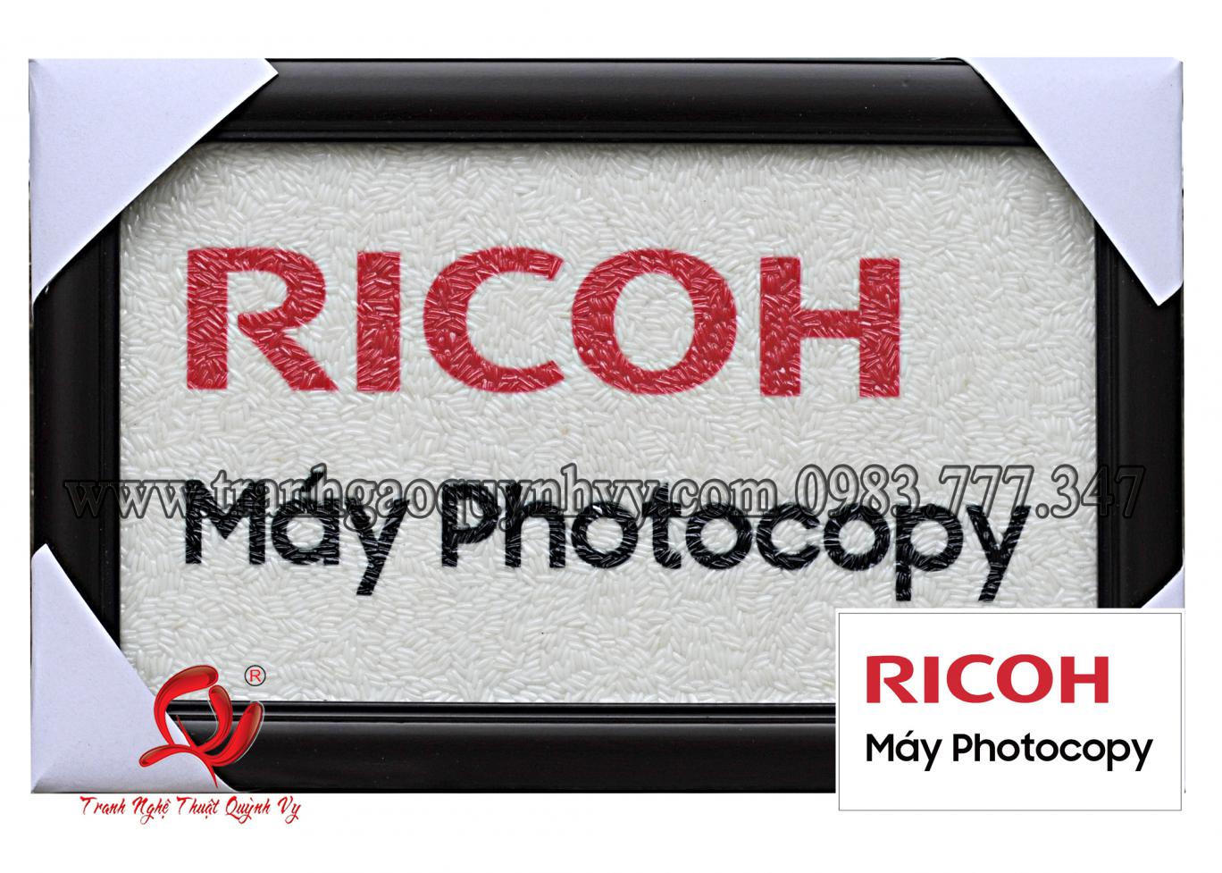Tranh Gạo Logo Recoh 16 x 25
