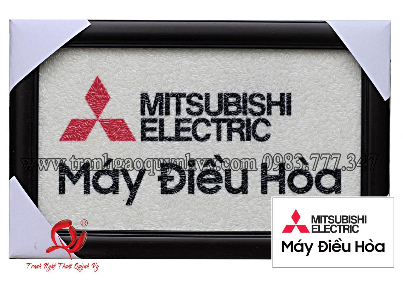 Tranh Gạo Logo Mitsubishi 16 x 25
