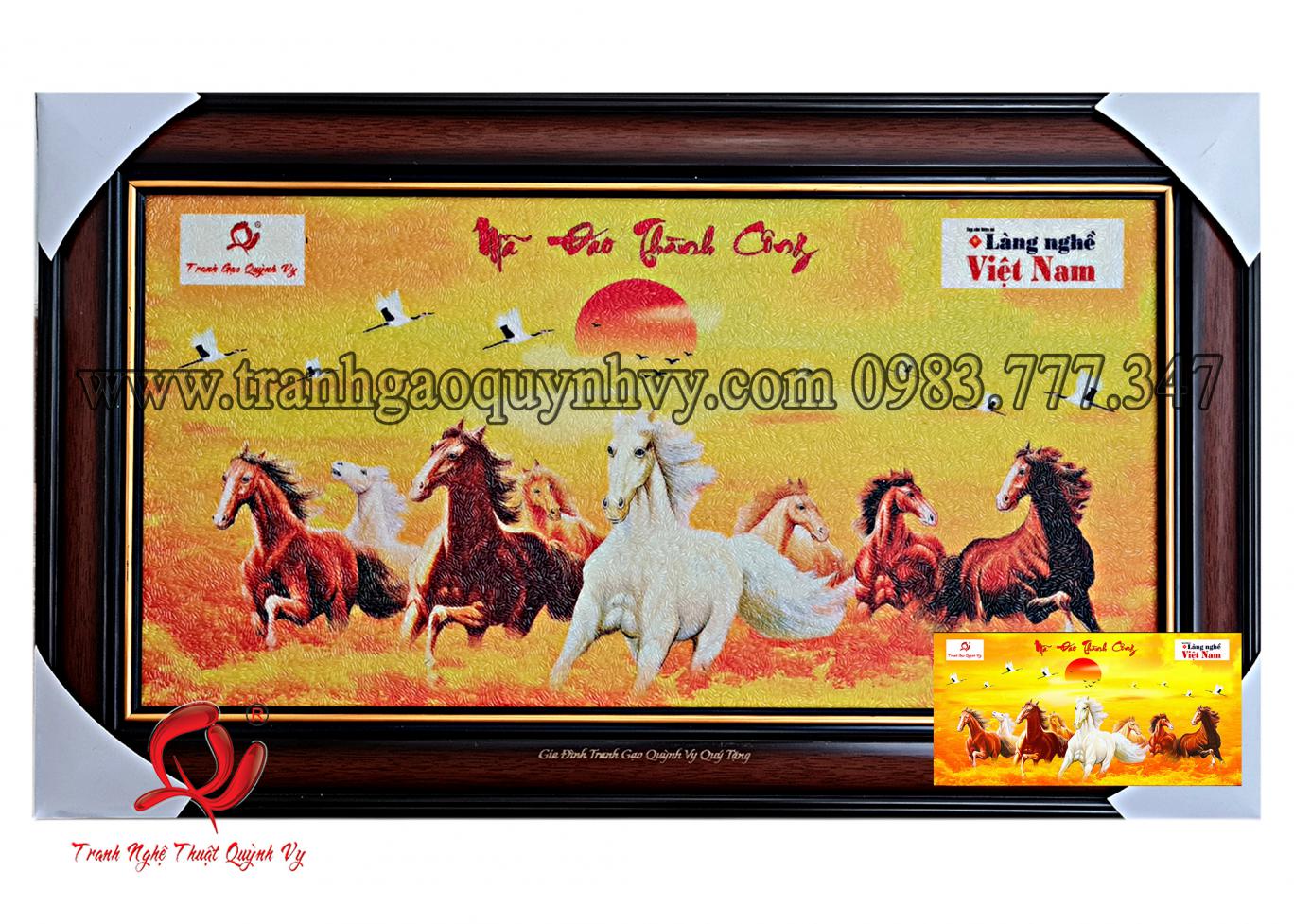 Bát Mã 30 x 60 - Logo Quỳnh Vy
