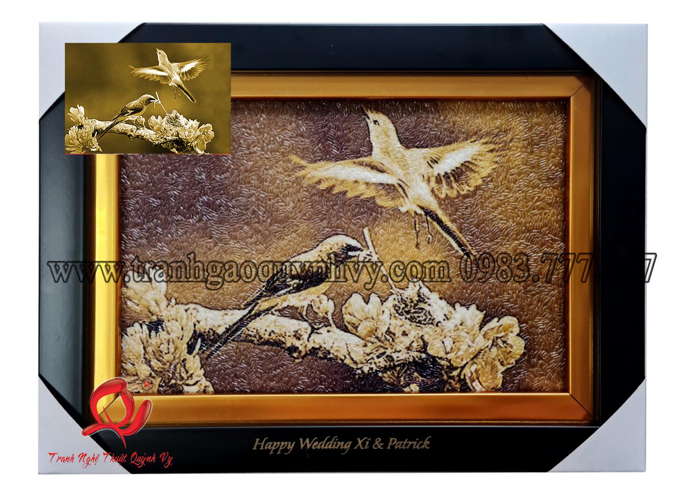 Tranh đôi chim - 20 x 30
