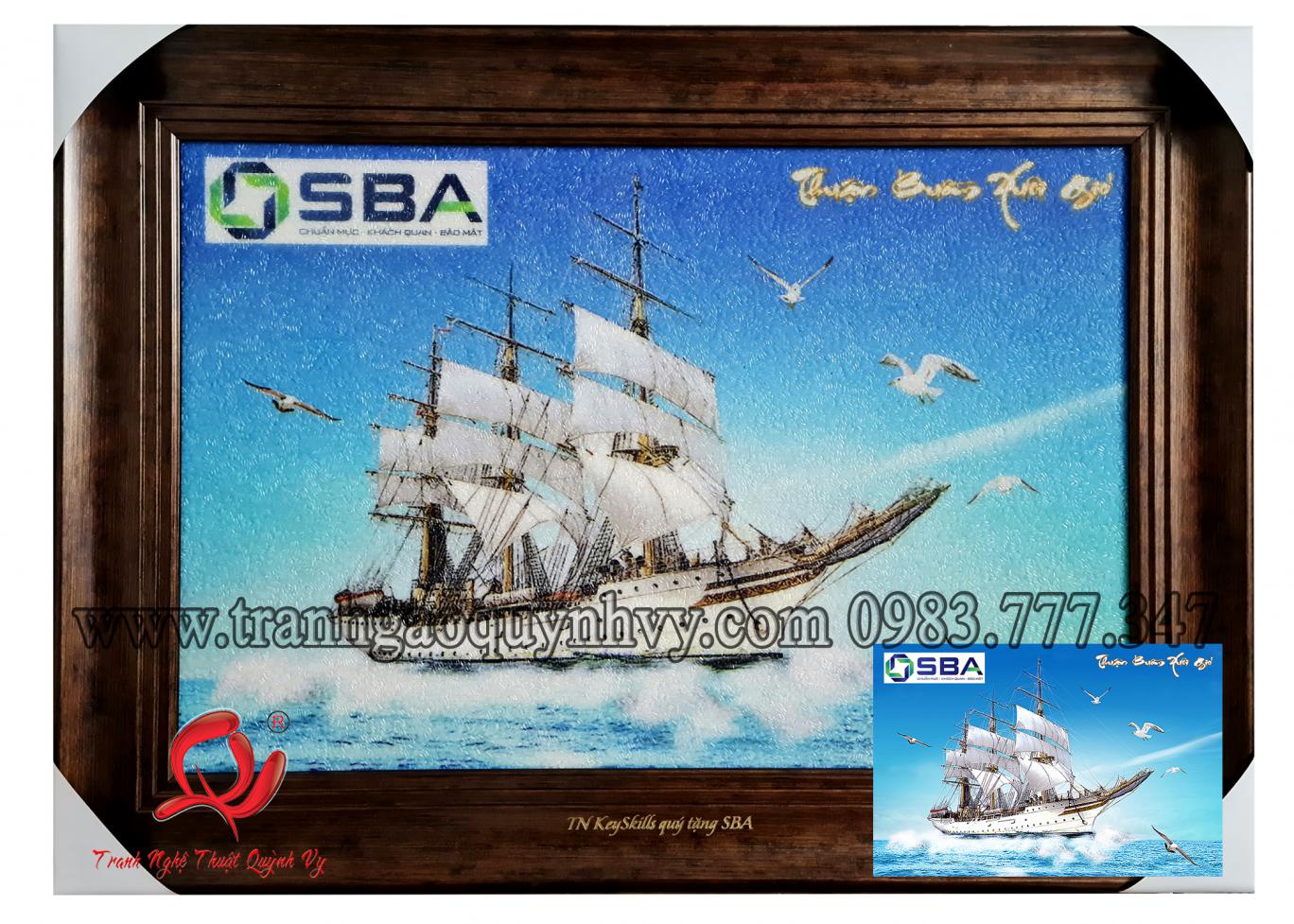 Tranh Thuận Buồm Xuôi Gió - Logo - 40 x 60