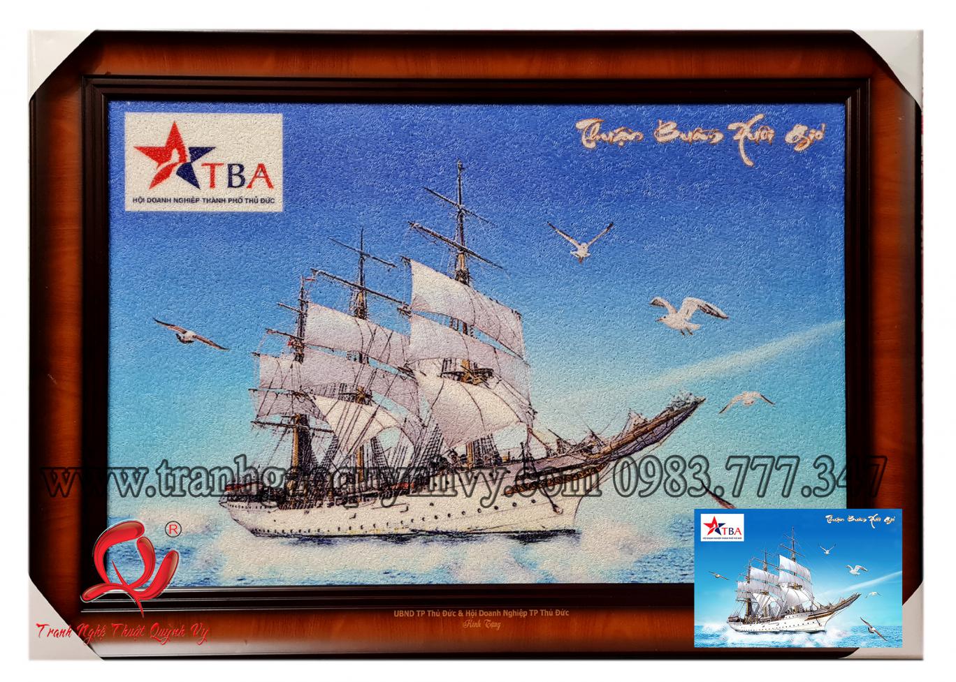 Tranh Thuận Buồm Xuôi Gió - Logo - 50 x 75