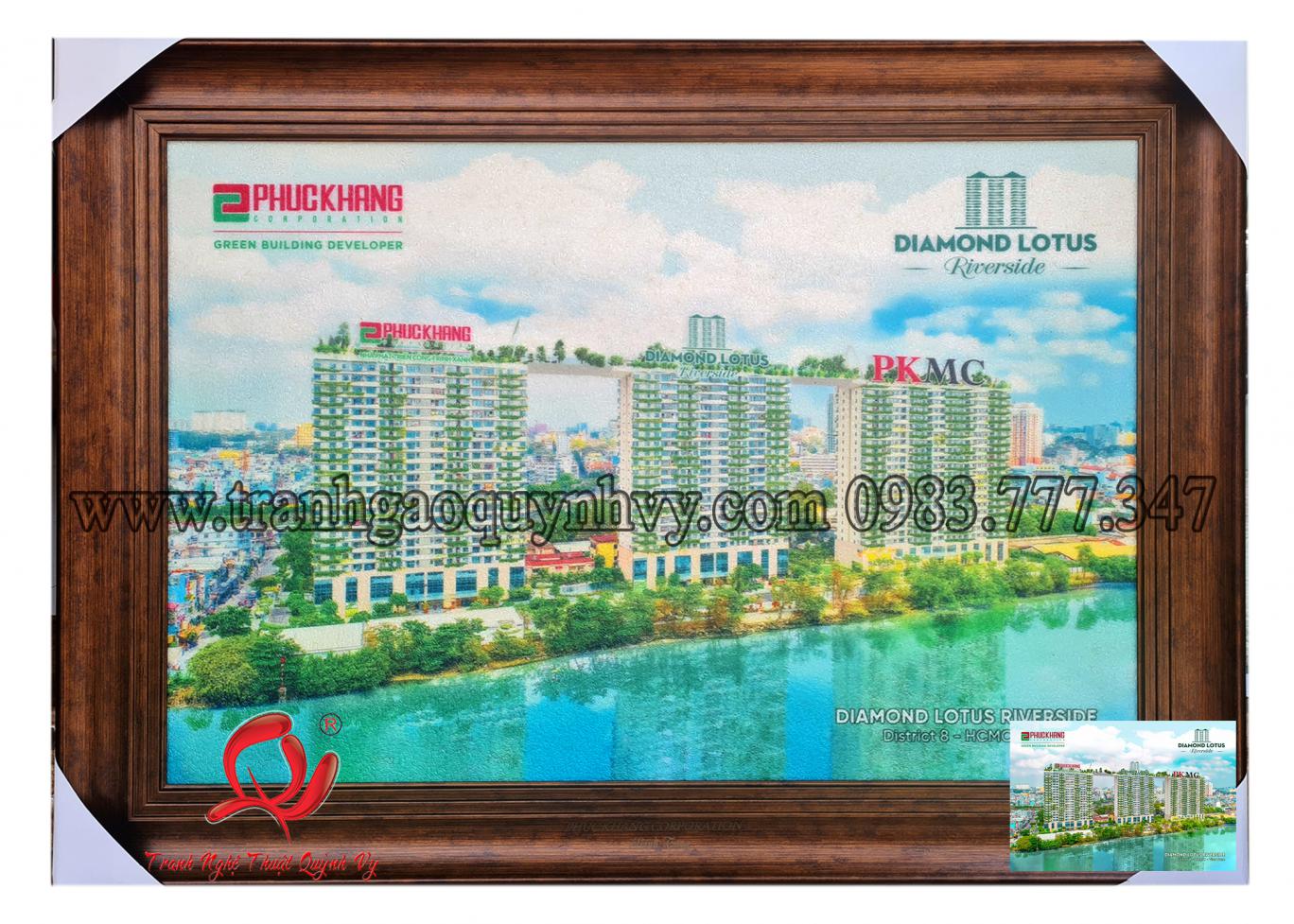 Tranh Gạo Logo Công Ty 60 x 90