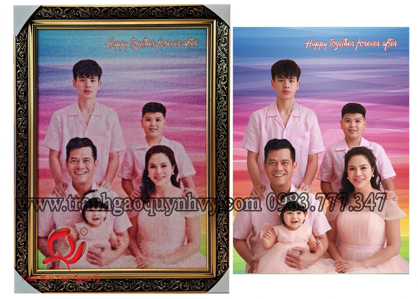 Chân Dung Gia Đình 5 người - 50 x 70