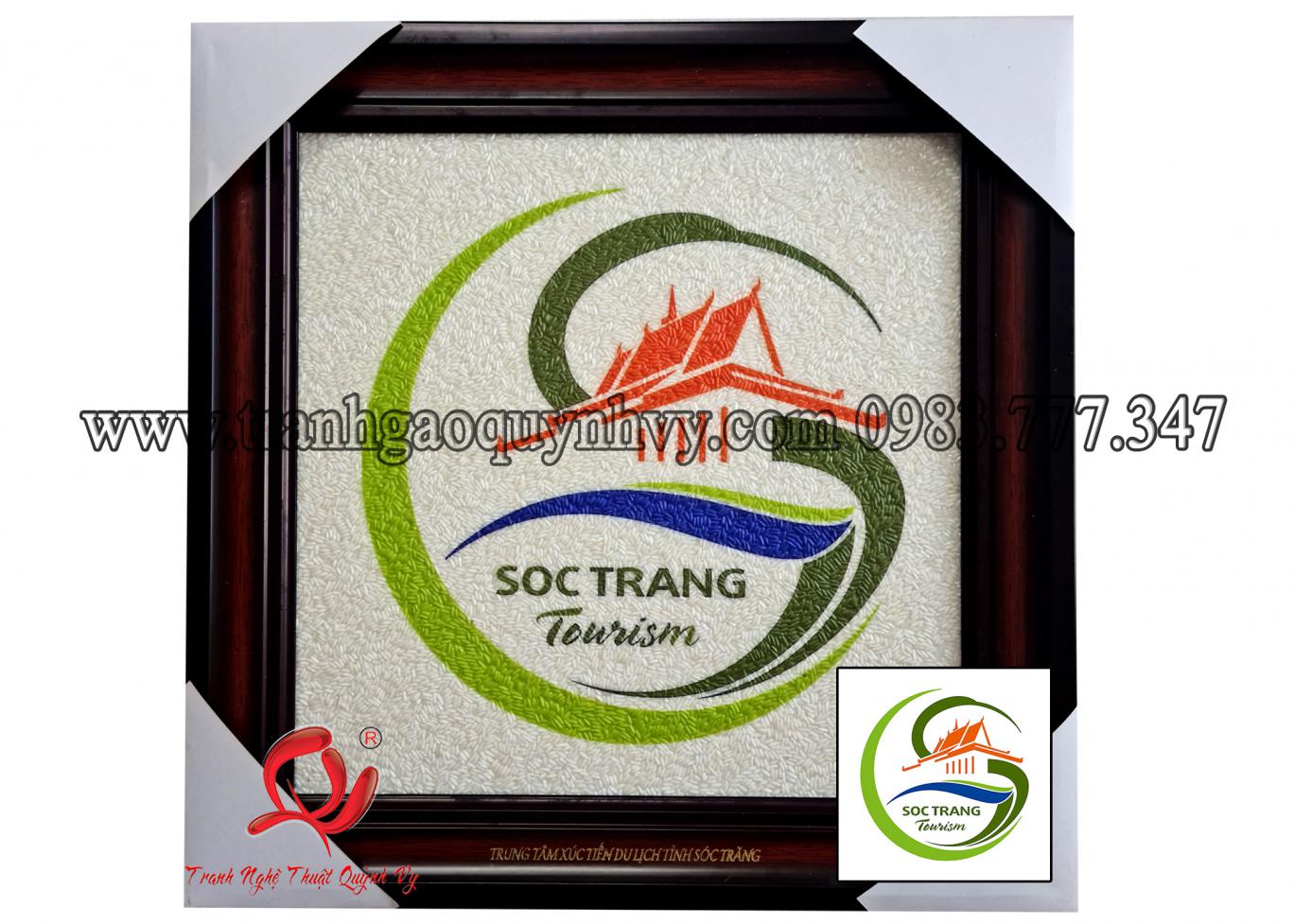 Tranh gạo Logo Sóc Trăng 30 x 30
