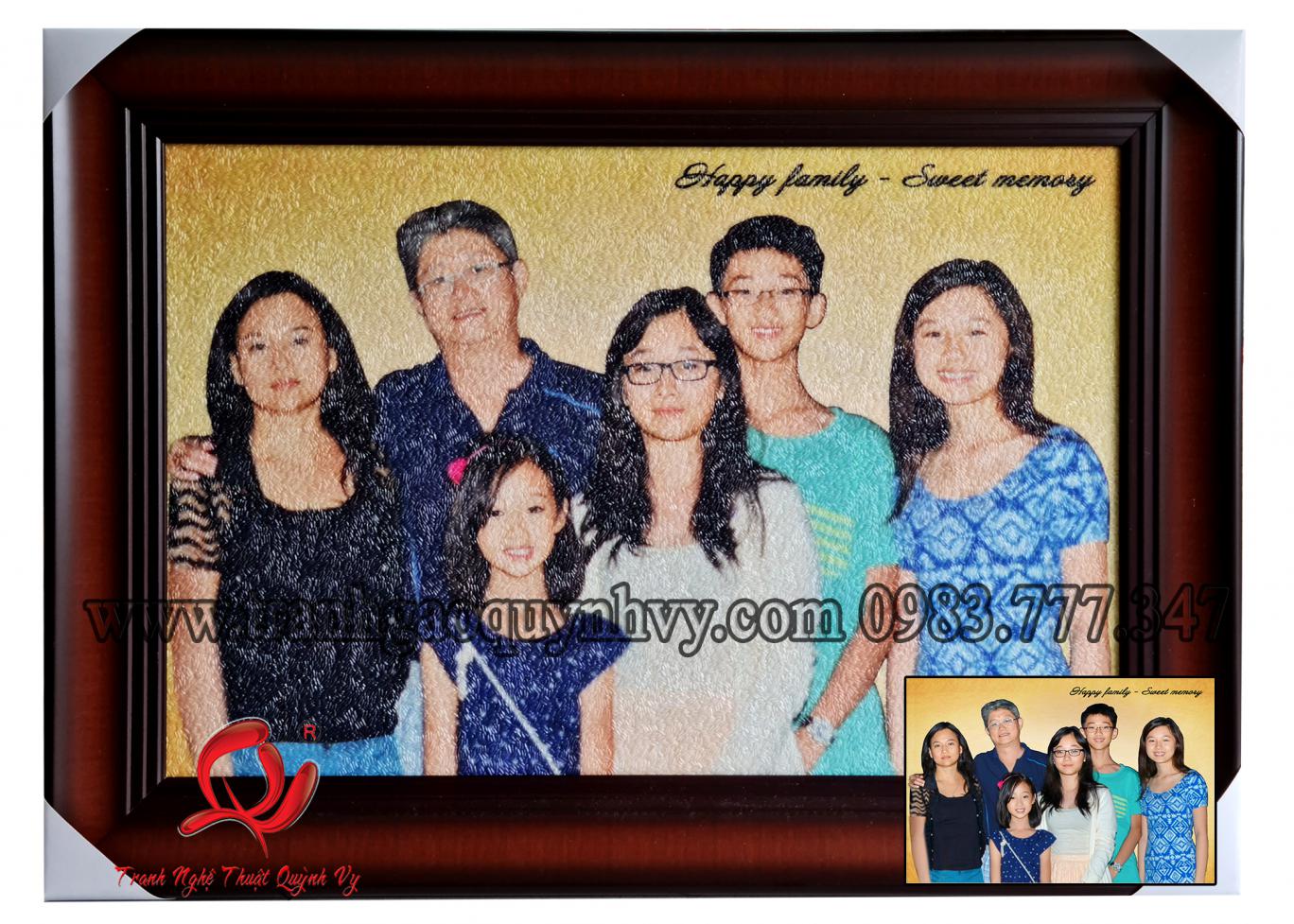 Chân Dung Gia Đình 6 người 40 x 60