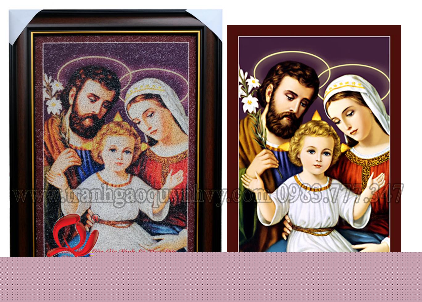 Tranh Gạo Gia đình Thánh Gia - 40 x 60 