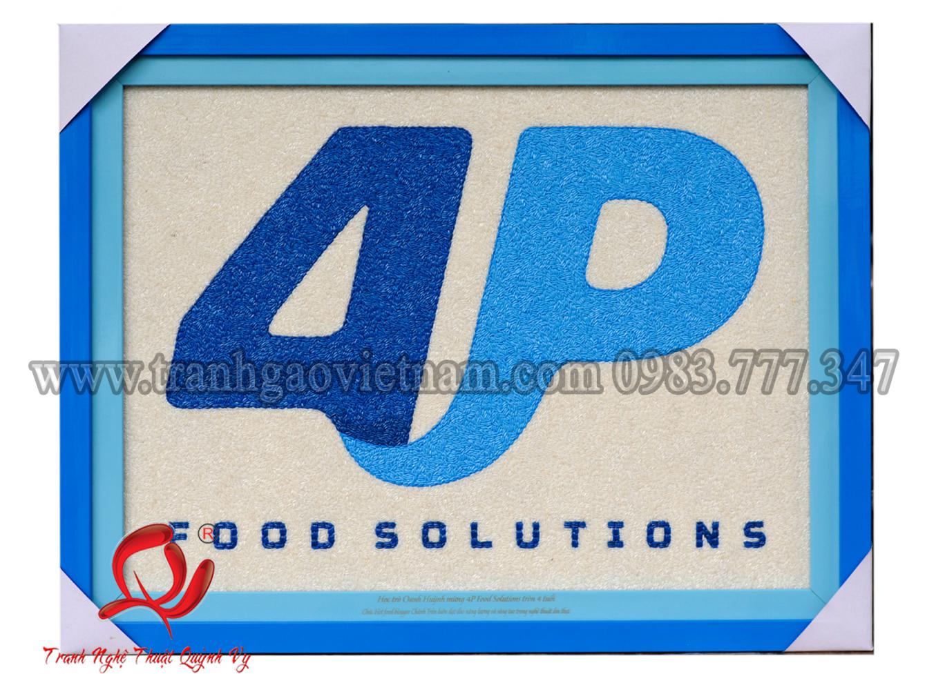 Tranh Gạo Logo 4P - 44 x 59