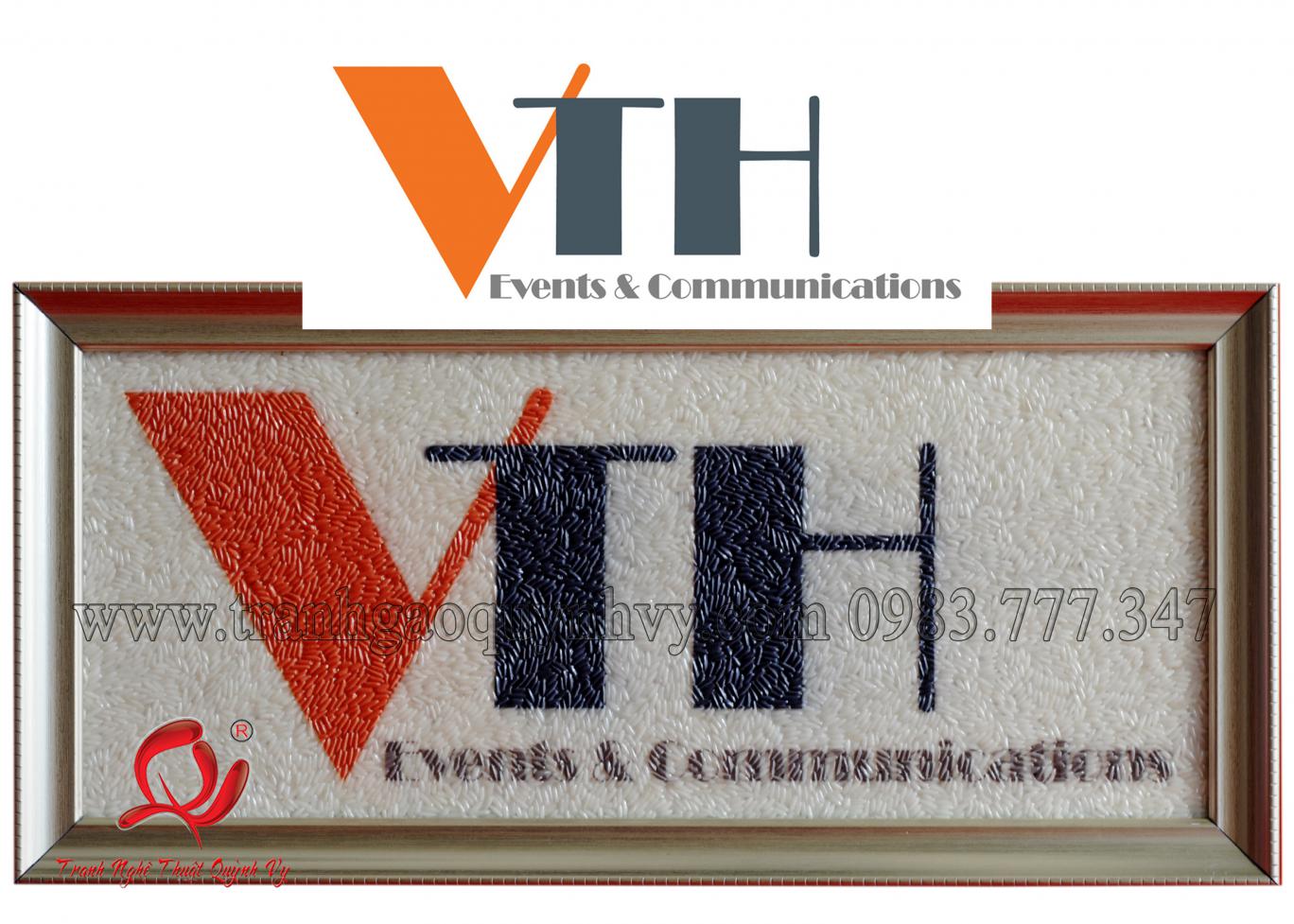 Tranh Gạo Màu Logo Cty Event VTH