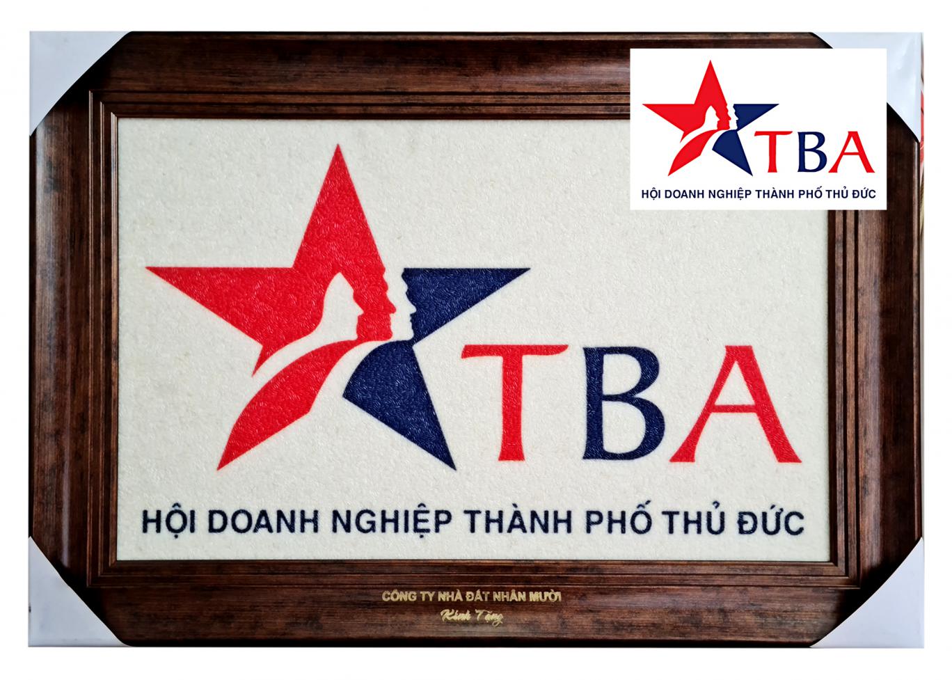 Tranh Gạo Logo Hội DN Thủ Đức  39 x 62